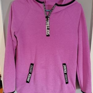 Justice softball hoodie size 14